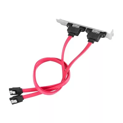Dual Port SATA Serial Cable To ESATA Bracket Adapter Cable B6X6 • $12.99