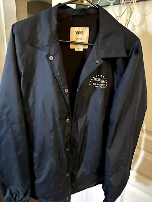 Vans Off The Wall Windbreaker Jacket Medium Men's 1966 Blue • $30.95