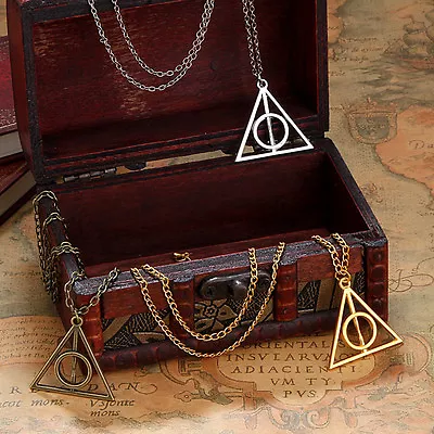 Harry Potter Deathly Hallows Pendant Necklace - USA SELLER (CALIFORNIA) • $3.98