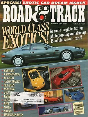 1994 December Road & Track - Vintage Magazine • $10.39