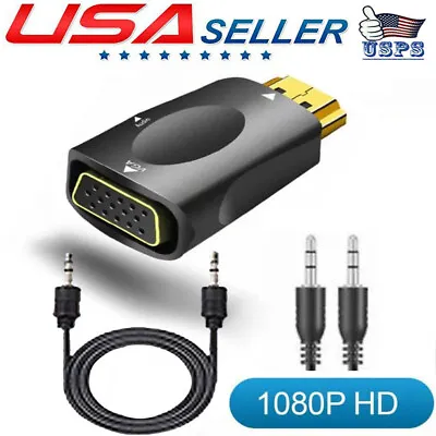 Hdmi  To Vga High-definition Mini - Converter And Master Audio Cable • $7.99