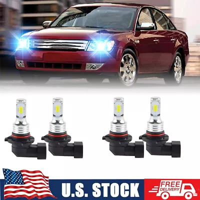 4X 9005 9006 LED Combo Headlight Kit Bulbs Ice Blue 8000K COB High & Low Beam • $22.79