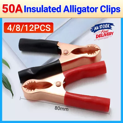 2/4/5Pairs Car Battery Tongs Cable Alligator Electrical Measured Clip Clamp Tool • $6.23