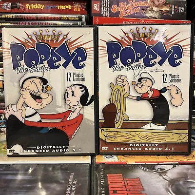 Popeye The Sailor Vol 1 And 2 DVD Lot 24 Vintage Cartoons 75th Anniversary NICE • $16.99