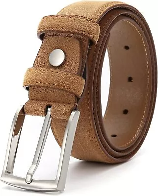 Ground Mind Thick Suede Leather Belt For Men Casual Dress Belts • $63.76