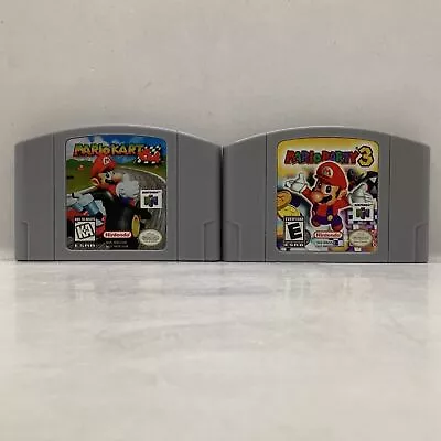 Nintendo 64 Games Mario Kart 64 Mario Party 3 TA#755 • $59