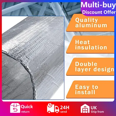 50cm*10m Double Bubble Roll Foil Insulation Shed Foil Floor Wall Roof Insulation • £9.99