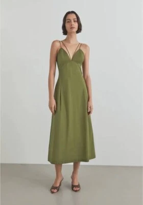 Viktoria And Woods Lancelot Midi Dress - Green Size 0/6 • $150