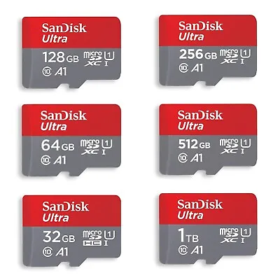 Sandisk Micro SD Card Ultra Memory Card 32GB 64GB 128GB 512GB 1TB Wholesale Lot • $8.99
