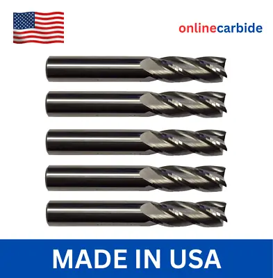 5 Pcs 5/32  4 Flute Stub Carbide End Mill • $33.95