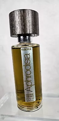 RARE VINTAGE MEN'S FABERGE APHRODISIA 2.5 Fl Oz Cologne Wood Top New Old Stock • $49.99