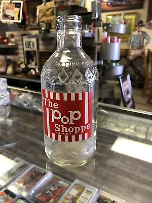 Vintage The Pop Shoppe Glass Soda Bottle - 10 Fl. Oz. • $9
