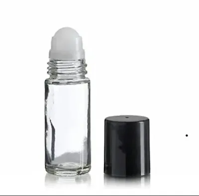 12 Empty BottlesClear Glass Roll On  Bottle+black & Roller/ Size 1oz(30ml) • $18.50