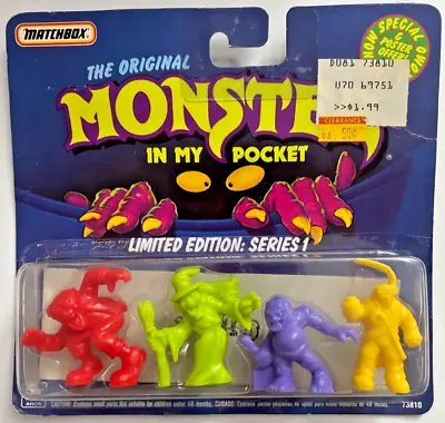 Vintage 1990 Monster In My Pocket Limited Edition Series 1 Matchbox New On Card • $100