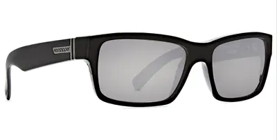 New VONZIPPER Sunglasses VZ FULTON Matte Black Frames Silver Mirrored Lenses • $149.95