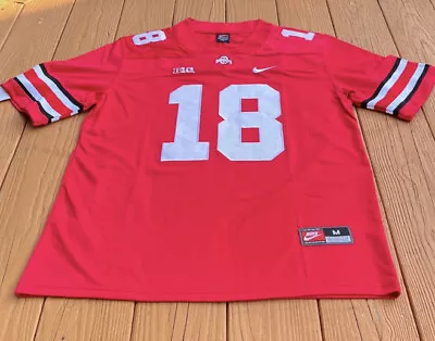 Marvin Harrison Jr #18 Ohio State Buckeyes Red Stitched Jersey Adult S M L  *NEW • $63.95