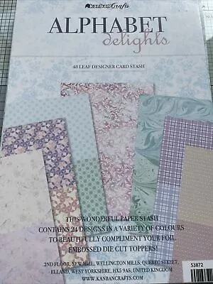 Kanban Crafts Alphabet Delights 48 Sheet Designer Card Stash • £3.29