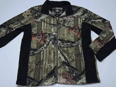 Mens Mossy Oak Break-Up Infinity Camo Fleece Full Zip Jacket Size Large • $21.24