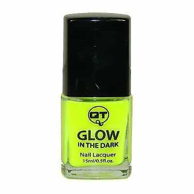 QT Glow In The Dark Nail Lacquer Yellow Green Colors 15mL / 0.5 Oz Made In USA • $6.95