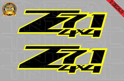 Z71 4X4 Decal Set Fits: 2007- 2013 CHEVY Silverado GM YELLOW BLACK Vinyl Sticker • $35.77