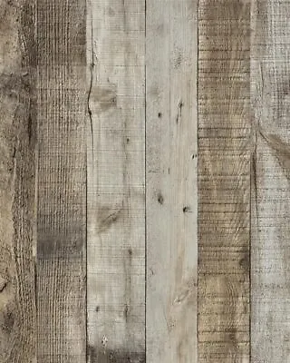 Wood Wallpaper Shiplap Peel And Stick Wallpaper Wood Grain Contact Paper 17.7 • $8.80