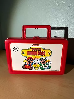 Vintage 1990 Nintendo Super Mario Bros Pencil Box Lunch Case Box • $50