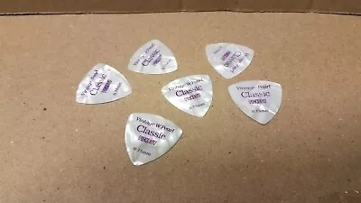 Lot Of 6 Pickboy 0.75mm Vintage Pearl Classic Triangle Guitar Picks • $12.50