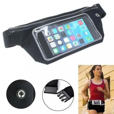 RUNNING WAIST BAG BELT BAND SPORTS GYM WORKOUT CASE COVER POUCH For CELL PHONES • $18.79