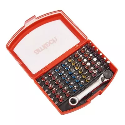49PC Colour Coded Screwdriver Bit Set Mini Ratchet Slotte Phillips Pozi Torx Hex • £10.95