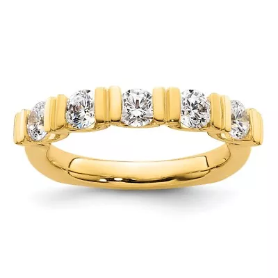 14k Diamond Tension Set Wedding Band • $2745.02