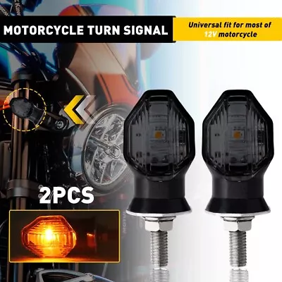 Motorcycle Front Turn Signal Indicator Blinker Lights Smoke Len For Suzuki Honda • $10.99