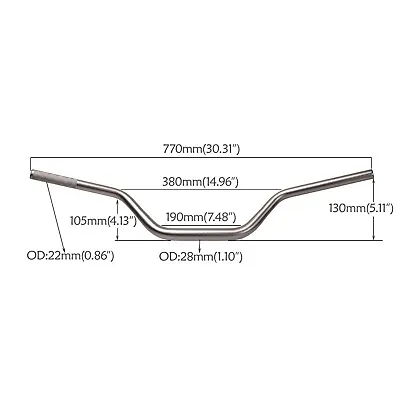 1 1/8  28MM Mid Handlebar Handle Fat Bars Dirt Pit Bike Motorcycle Enduro ATV MX • $42.55