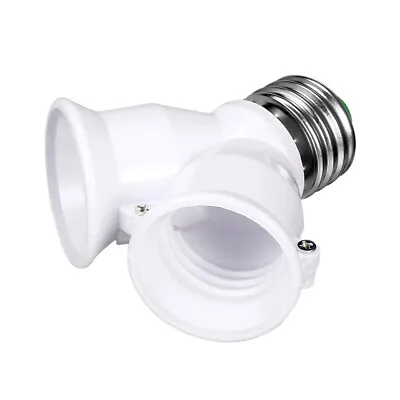 E27 To Dual E27 Adapter LED Light Socket Converter Bulb Base Splitter Holder • £5.04