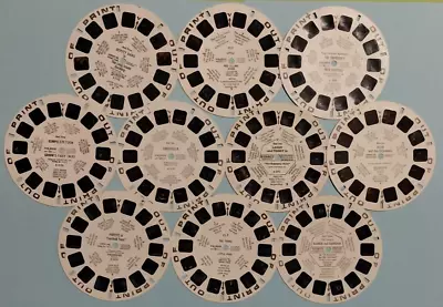 View-Master OUT OF PRINT Single Loose Children Reels Lot Of 10      #M8 • $15.99
