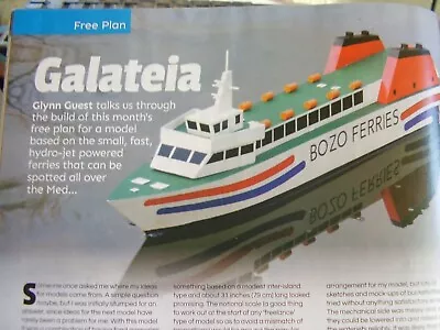 Original Model Boat Plan 2021 Galateia Hydro Jet Ferry Scale 1:72 Bozo Ferries • $12.62