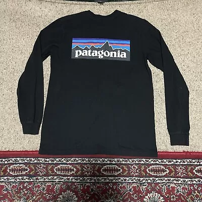 Patagonia Men’s Black Long Sleeve T-Shirt Size Small • $13.88