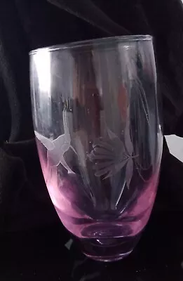 Caithness Glass Scotland Hummingbird Amethyst Purple  Vase Signed Vgc+ • £5