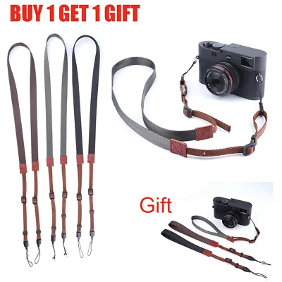 Vintage Camera Shoulder Neck Strap Belt Lanyard + Camera Hand Starp For DSLR • £7.19