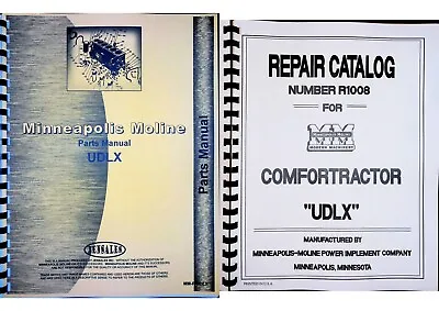 Minneapolis Moline UDLX Tractor Comfortractor Parts Manual Catalog • $27.99