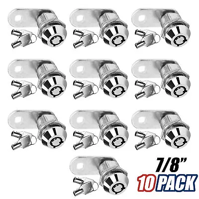 $49.99 • Buy Tool Box, Cabinet, RV Compartment Tubular Cam Lock 7/8  Leisure Coachworks 10 PK