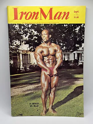 IronMan Bodybuilding Muscle Magazine Sept 1974 Vol 33 No 6 Al Beckles Mr. World • £11.26