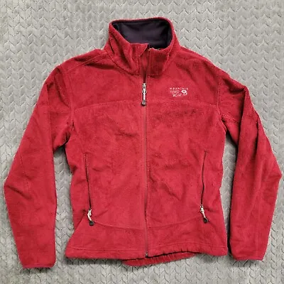 Mountain Hardwear Fleece Jacket Womens Pyxis Tech Plush Sz Small Red Full Zip  • $19.99