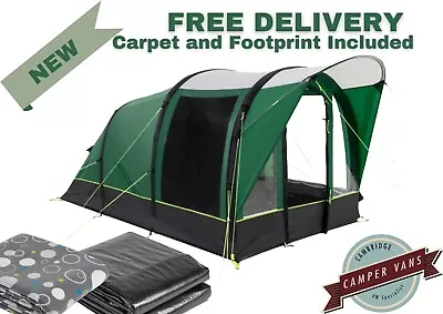 NEW Kampa Brean 3 AIR 3 Person AIR Tent WITH Carpet And Footprint *Free P&P* • £399