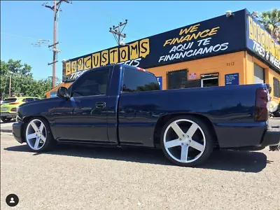 4 22  Dub Baller 22x9.5 +30 6x139.7 Wheels Tires 265-35-22 Silverado Sierra Gmc • $2999