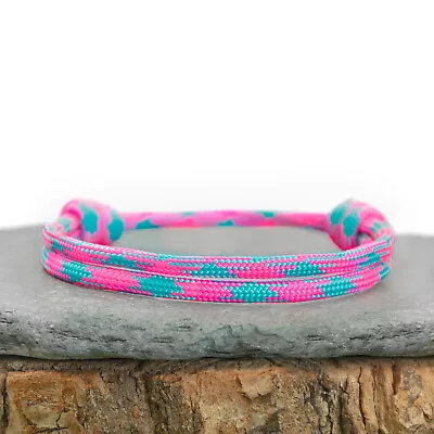 Adjustable 550 Paracord Bracelet With Sliding Knot 65+ Colours - Surfer Bracelet • £3.99