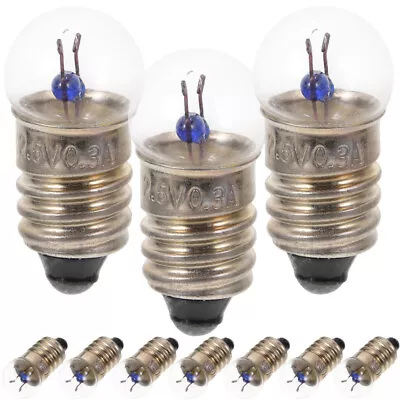 10pcs Mini Screw Base LED Light Bulbs E10 2.5V 0.3A Halloween Candles-CE • $7.66