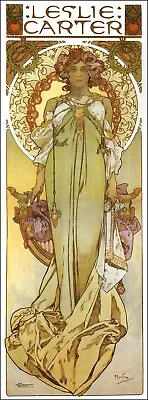  1908 Lesliecarter Alphonse Mucha Art Nouveau Poster Beach Wall Poster • $16.95