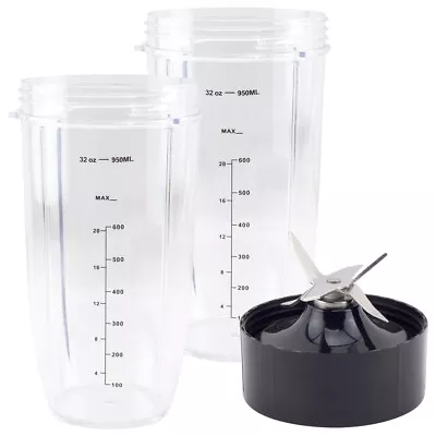 2 Pack 32 Oz Colossal Cup + Extractor Blade For NutriBullet Lean NB-203 1200W • $29.99