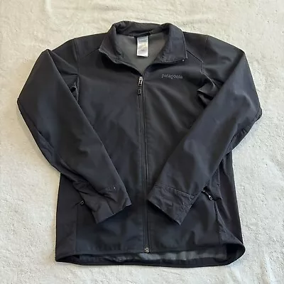 Patagonia Polartec Jacket Mens Small Black Full Zip Soft Shell Waffle Lined • $29.90