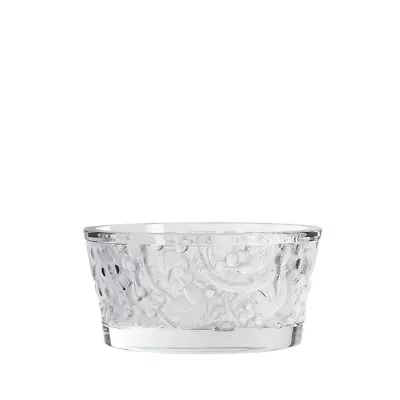 Lalique Merles Et Raisins Bowl Cuban Mahogany Clear Crystal (10732900) • £1699